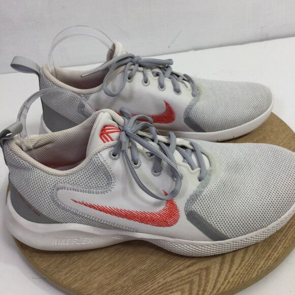 Nike Mens Flex Experience Run 10 Road Running Shoes Lace-Up White Gray Size 9.5 - Picture 2 of 10